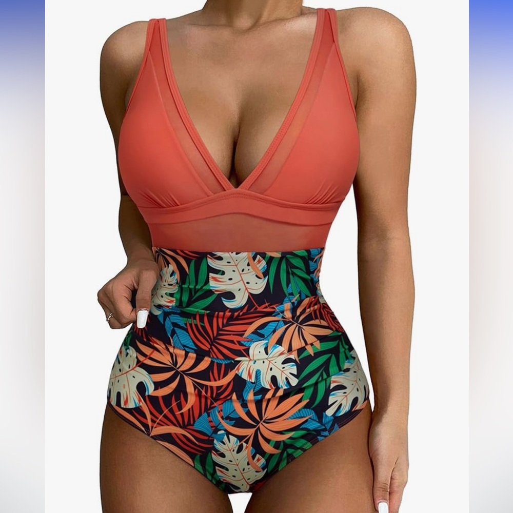 Women’s Tropical Large One-Piece Swimsuit
